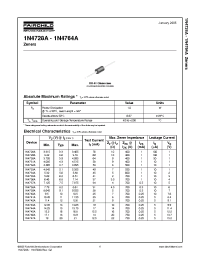 Datasheet 1N4744A manufacturer Fairchild